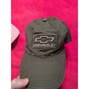 Chevrolet Chevy Trucker Hat Hat Mesh Back Olive Green GM Snapback Outdoor Cap Co